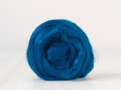 Blue Tussah Silk Tops