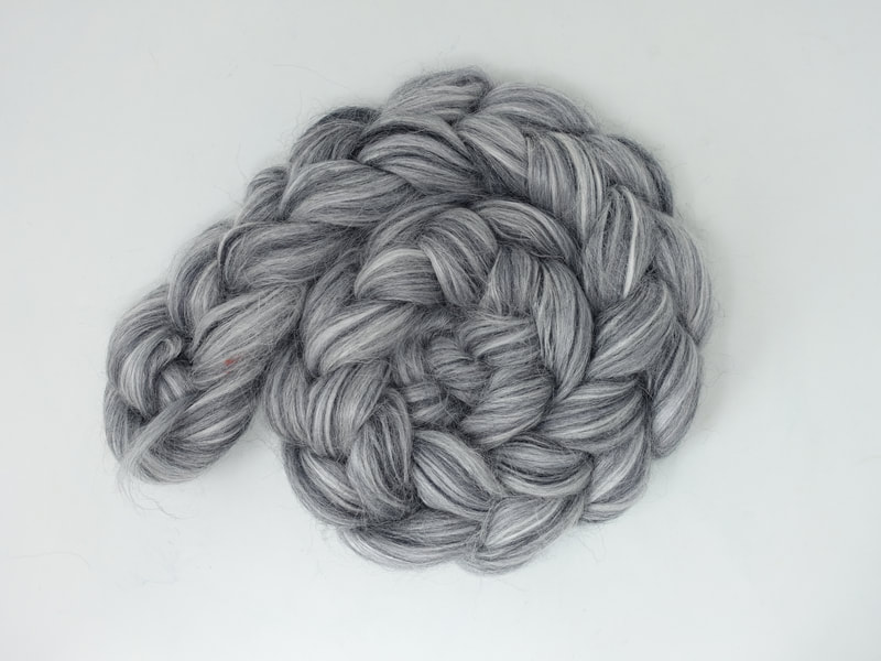 Grey Spinning fibre