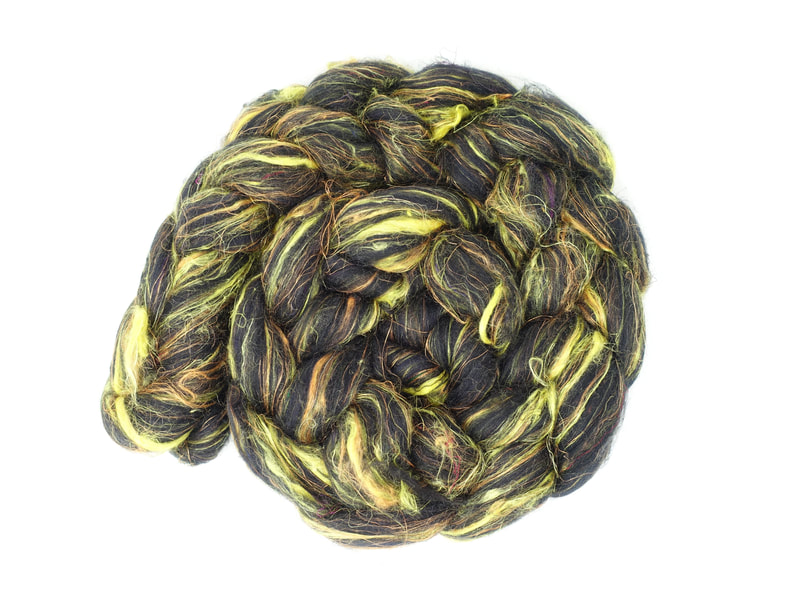 Black and Yellow spinning fibre