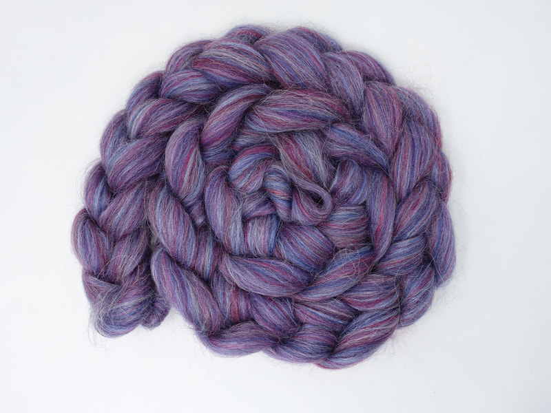 Purple Blended Spinning fibre