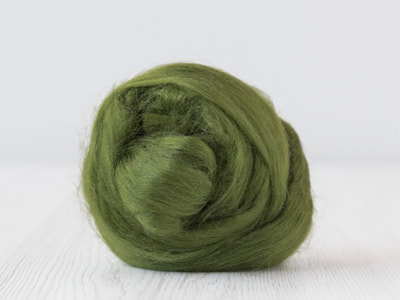 Mossy Green Tussah Silk Tops