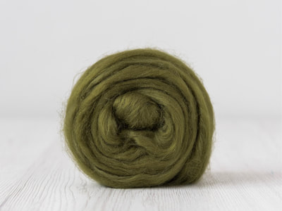 Olive green tussah silk tops