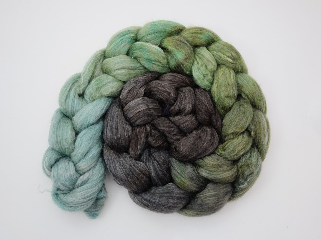 Hand Dyed Corriedale Fiber