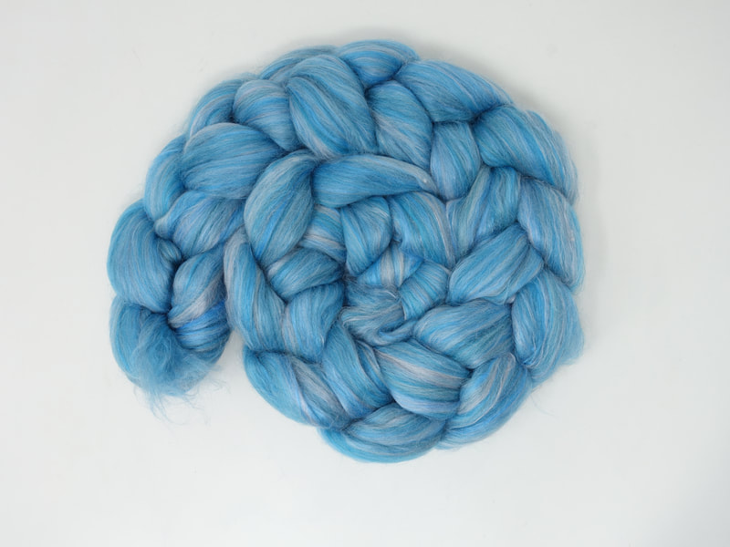 Ice Blue Fibre with silver streaks