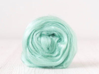 Mint green tussah silk tops