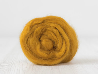 Golden yellow tussah silk tops